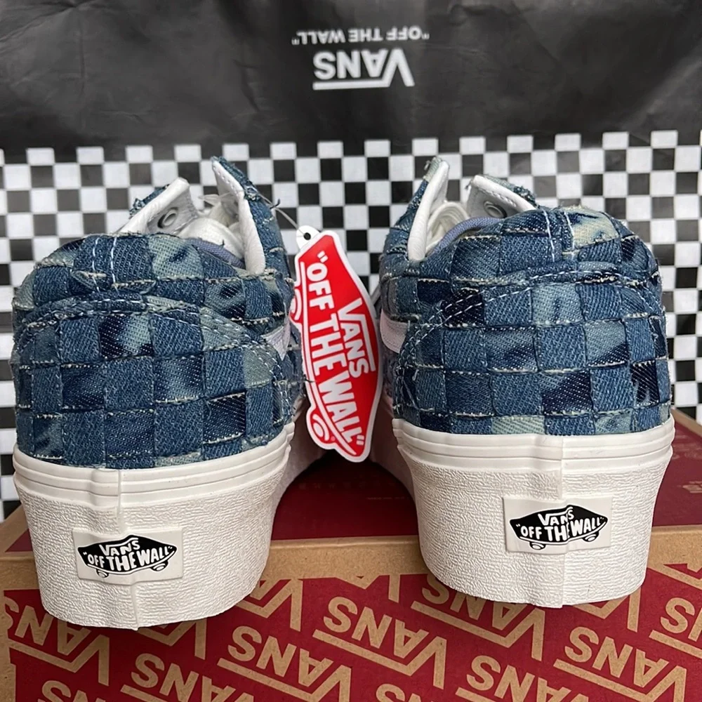 Vans Old Skool Stacked Platforms Woven Denim/Multi WMNS sneakers - Picture 14 of 16
